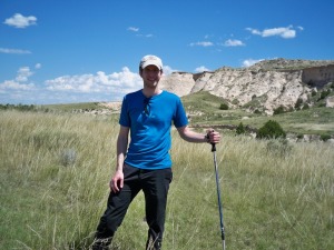 Your intrepid editor hiking the Pawnee Buttes on the Pawnee National Grassland